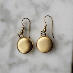 Vintage 90s gold disc earrings